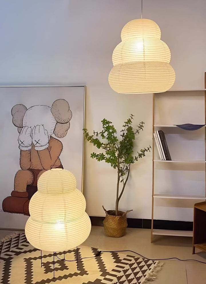 Soft Diffused 24" Rice Paper Pendant Light