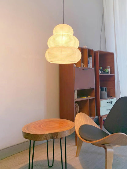 Soft Diffused 24" Rice Paper Pendant Light