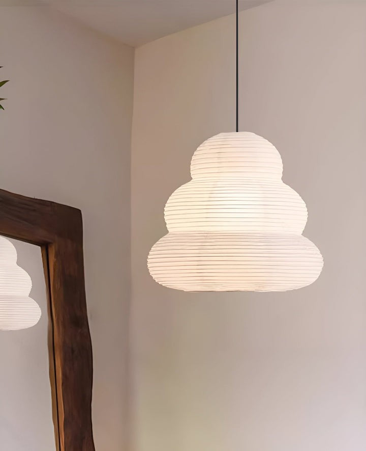 Soft Diffused 24" Rice Paper Pendant Light