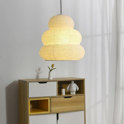 Soft Diffused 24" Rice Paper Pendant Light