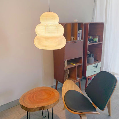 Soft Diffused 24" Rice Paper Pendant Light
