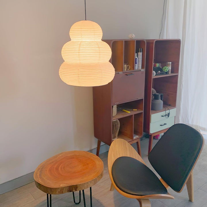 Soft Diffused 24" Rice Paper Pendant Light