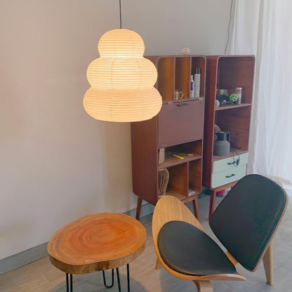 Soft Diffused 24" Rice Paper Pendant Light