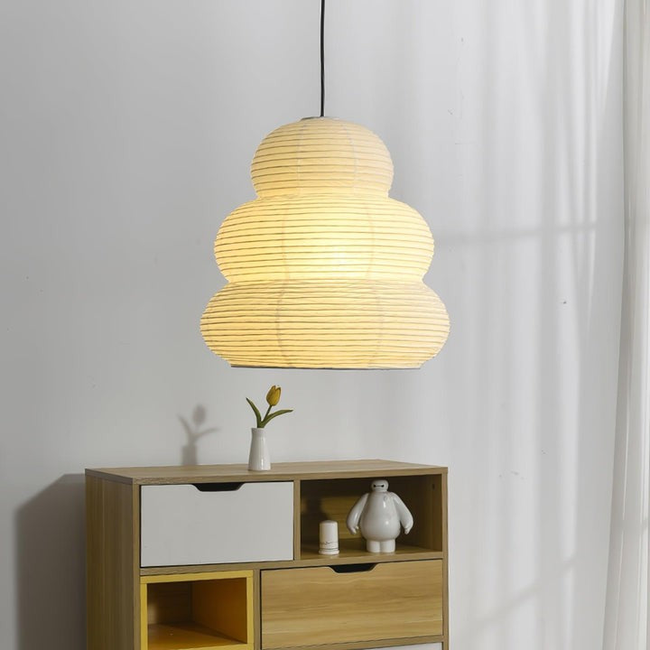 Soft Diffused 24" Rice Paper Pendant Light