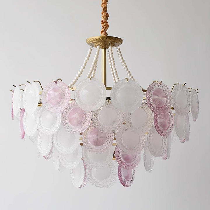 Soft-Hued Glass Disc Branch Chandelier