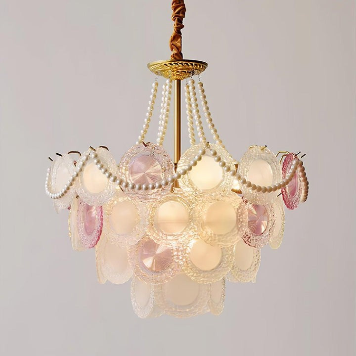 Soft-Hued Glass Disc Branch Chandelier