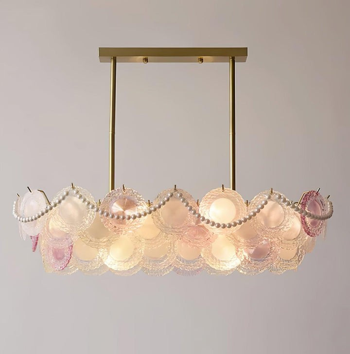 Soft-Hued Glass Disc Branch Chandelier