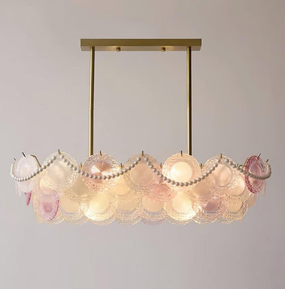 Soft-Hued Glass Disc Branch Chandelier