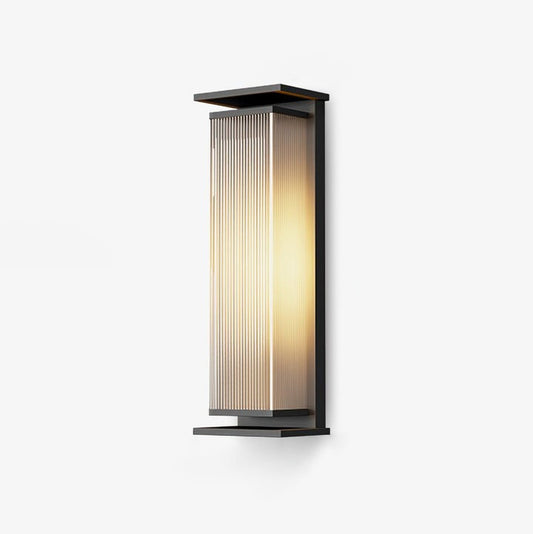 Solar-Powered Rectangular Outdoor Wall Sconce