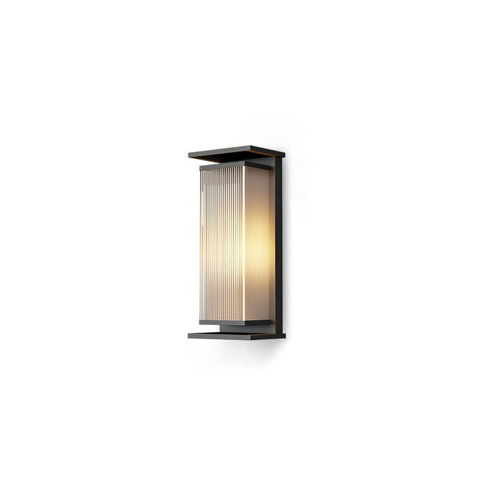 Solar-Powered Rectangular Outdoor Wall Sconce