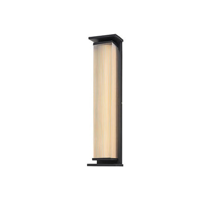 Solar-Powered Rectangular Outdoor Wall Sconce
