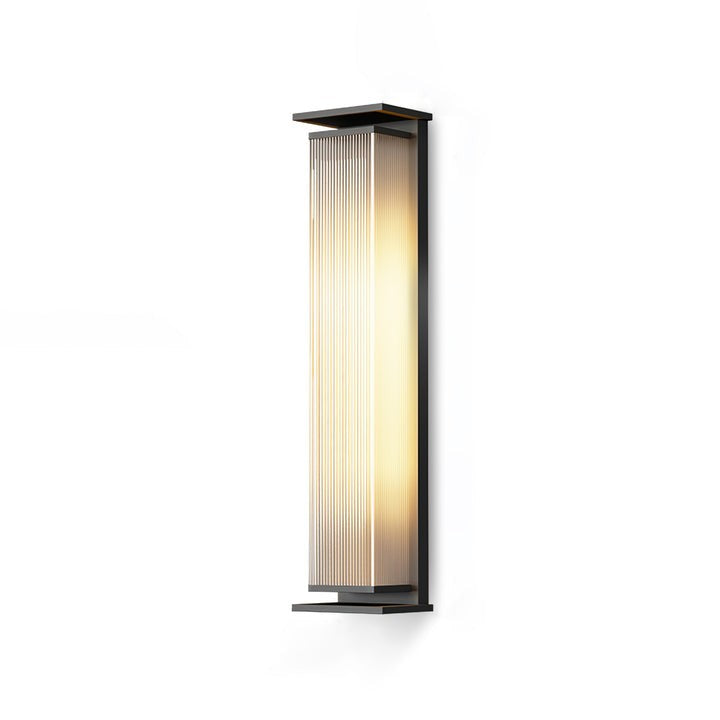 Solar-Powered Rectangular Outdoor Wall Sconce