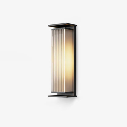 Solar-Powered Rectangular Outdoor Wall Sconce