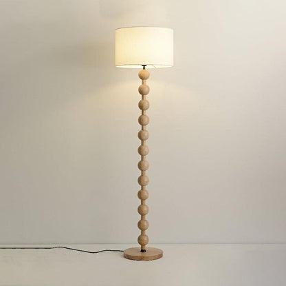 Solid Ash Wood Barbell Floor Lamp