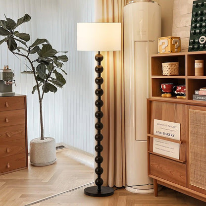 Solid Ash Wood Barbell Floor Lamp