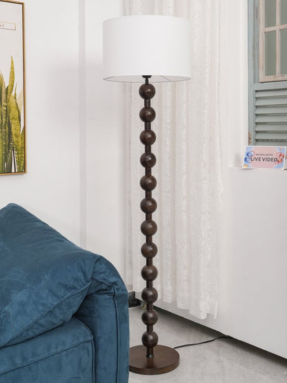 Solid Ash Wood Barbell Floor Lamp