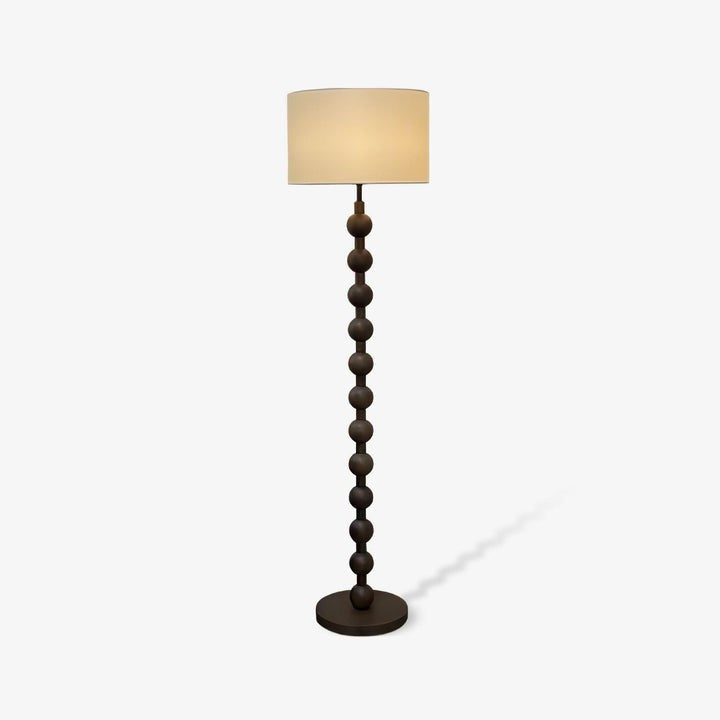Solid Ash Wood Barbell Floor Lamp