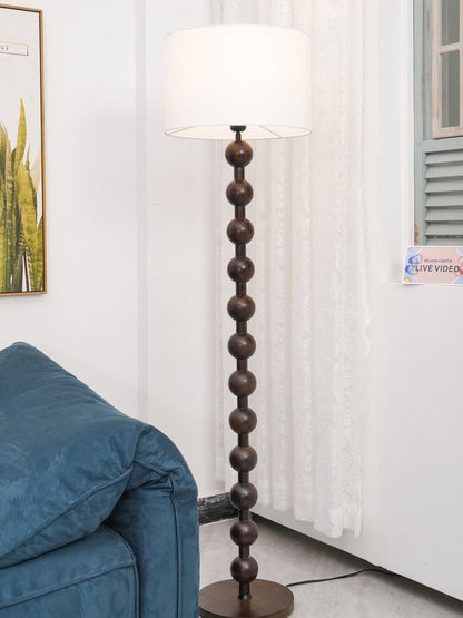 Solid Ash Wood Barbell Floor Lamp