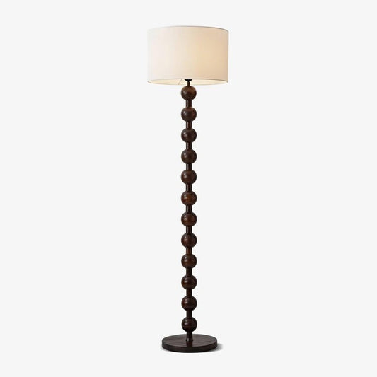 Solid Ash Wood Barbell Floor Lamp