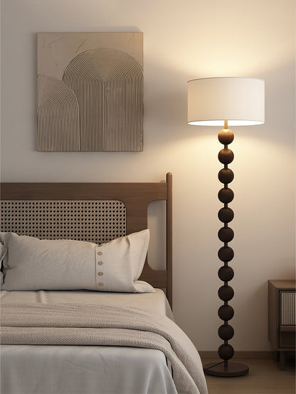 Solid Ash Wood Barbell Floor Lamp