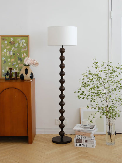Solid Ash Wood Barbell Floor Lamp