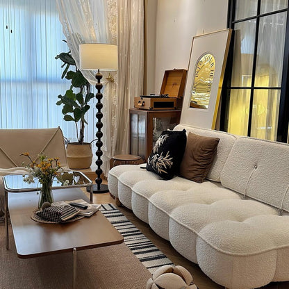 Solid Ash Wood Barbell Floor Lamp