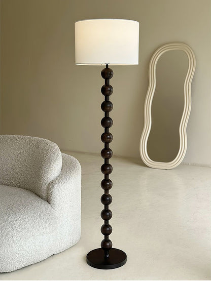 Solid Ash Wood Barbell Floor Lamp