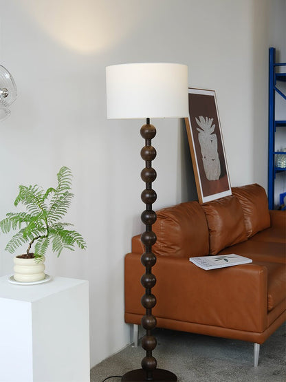 Solid Ash Wood Barbell Floor Lamp