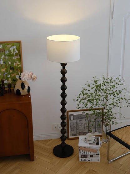 Solid Ash Wood Barbell Floor Lamp