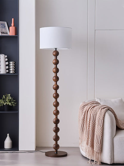 Solid Ash Wood Barbell Floor Lamp