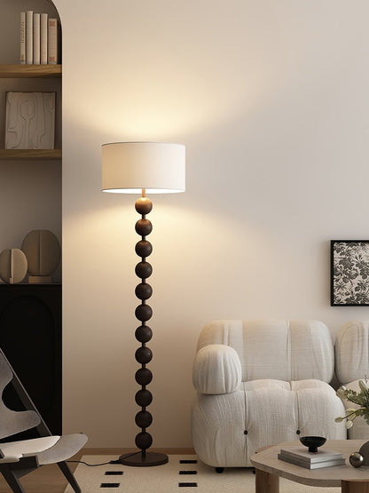 Solid Ash Wood Barbell Floor Lamp
