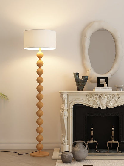 Solid Ash Wood Barbell Floor Lamp
