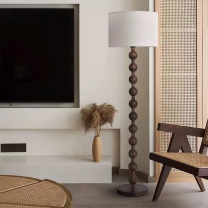Solid Ash Wood Barbell Floor Lamp