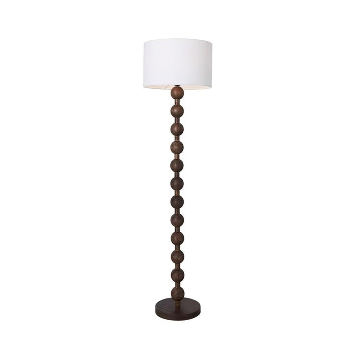 Solid Ash Wood Barbell Floor Lamp