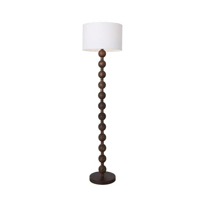 Solid Ash Wood Barbell Floor Lamp