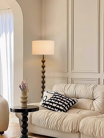 Solid Ash Wood Barbell Floor Lamp