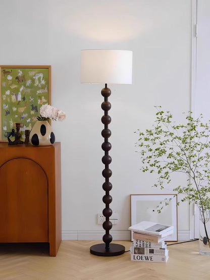 Solid Ash Wood Barbell Floor Lamp