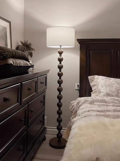 Solid Ash Wood Barbell Floor Lamp