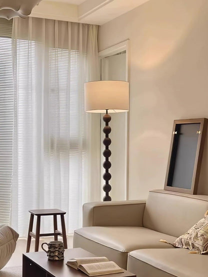 Solid Ash Wood Barbell Floor Lamp
