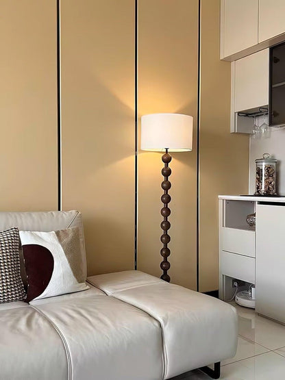 Solid Ash Wood Barbell Floor Lamp