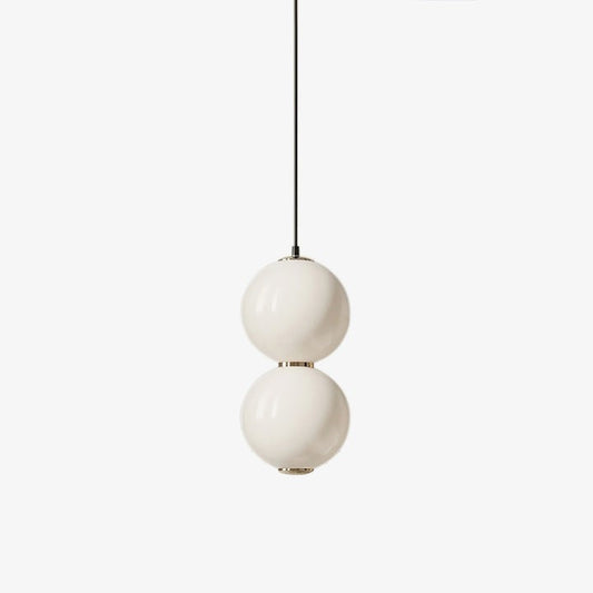 Stacked Double Glass Globe Pendant Light