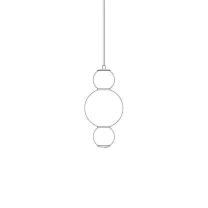 Stacked Double Glass Globe Pendant Light