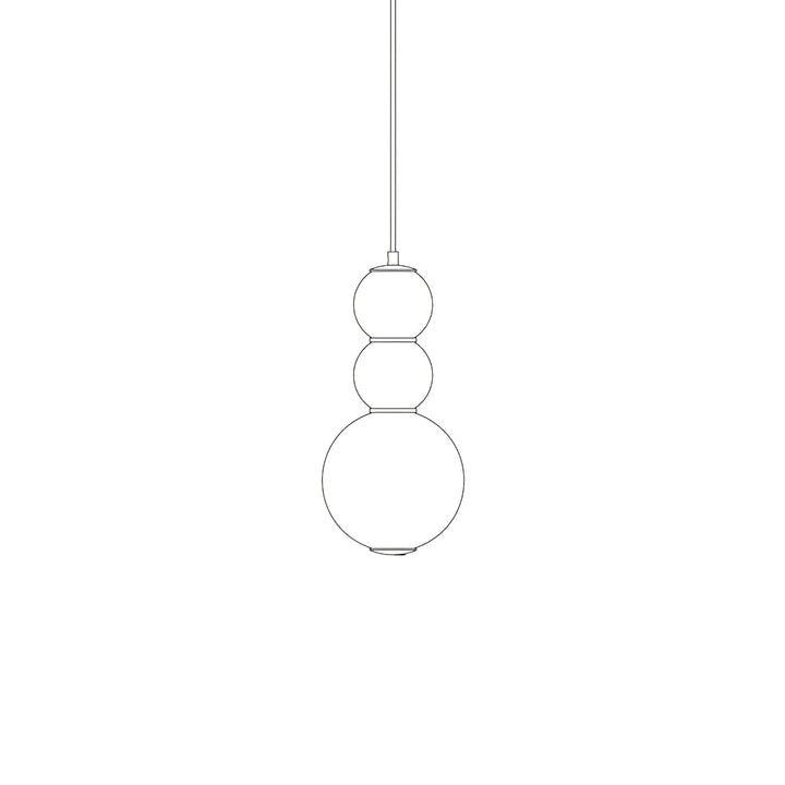 Stacked Double Glass Globe Pendant Light