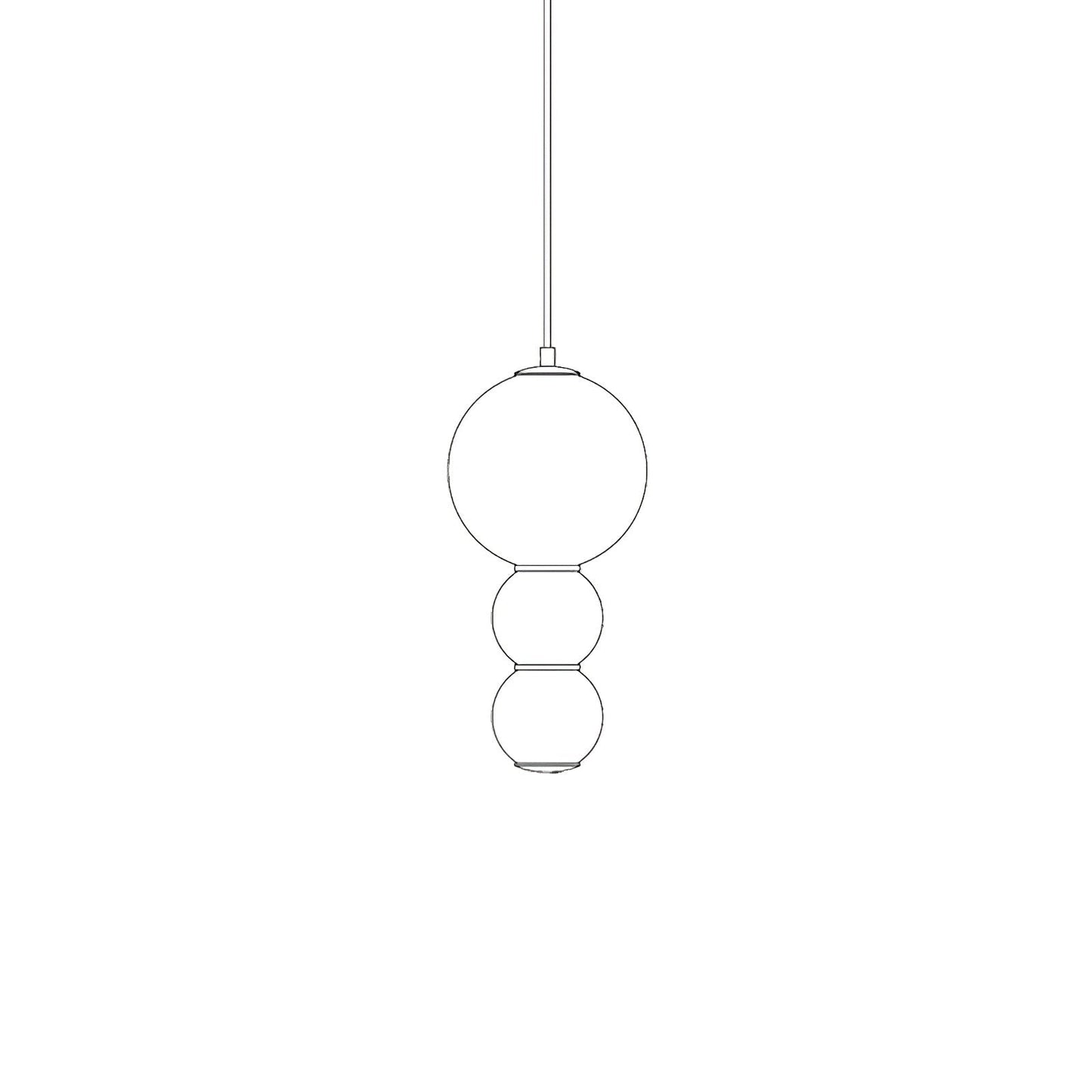 Stacked Double Glass Globe Pendant Light