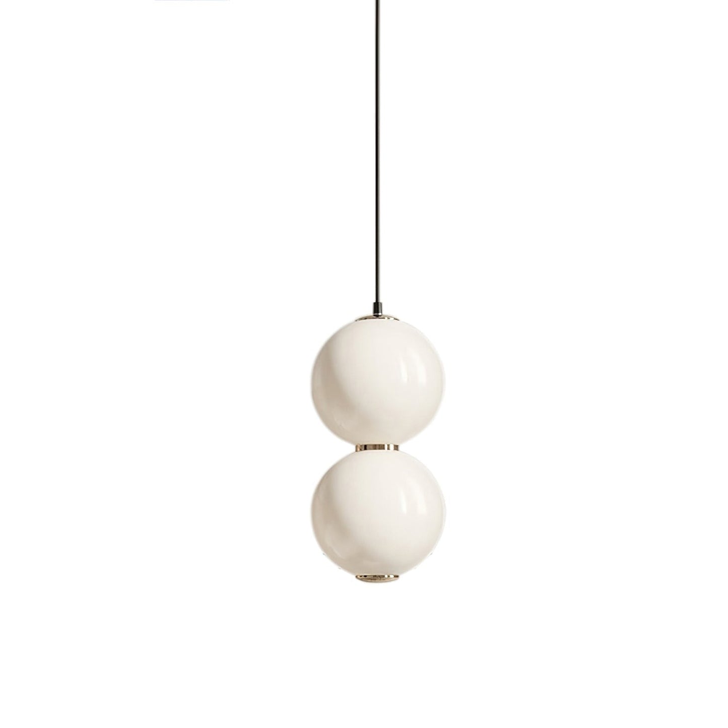 Stacked Double Glass Globe Pendant Light