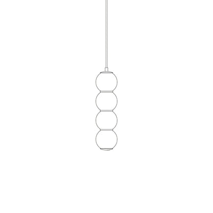 Stacked Double Glass Globe Pendant Light