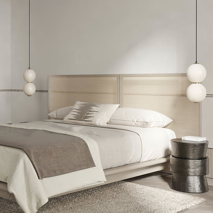 Stacked Double Glass Globe Pendant Light