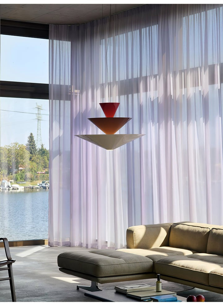 Tiered Sculptural Pendant Light