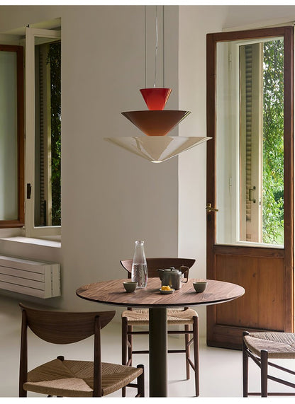 Tiered Sculptural Pendant Light