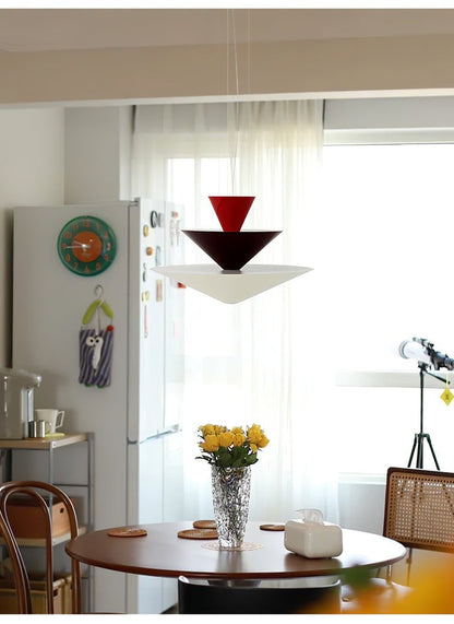 Tiered Sculptural Pendant Light